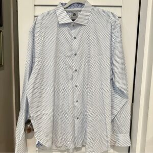 International Laundry Men’s Shirt Sz 4XL Flip Cuffs Cotton Long Sleeves